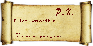 Pulcz Katapán névjegykártya